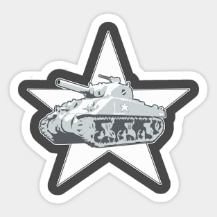 SHERMAN TANK - Arctic Warfare Sticker